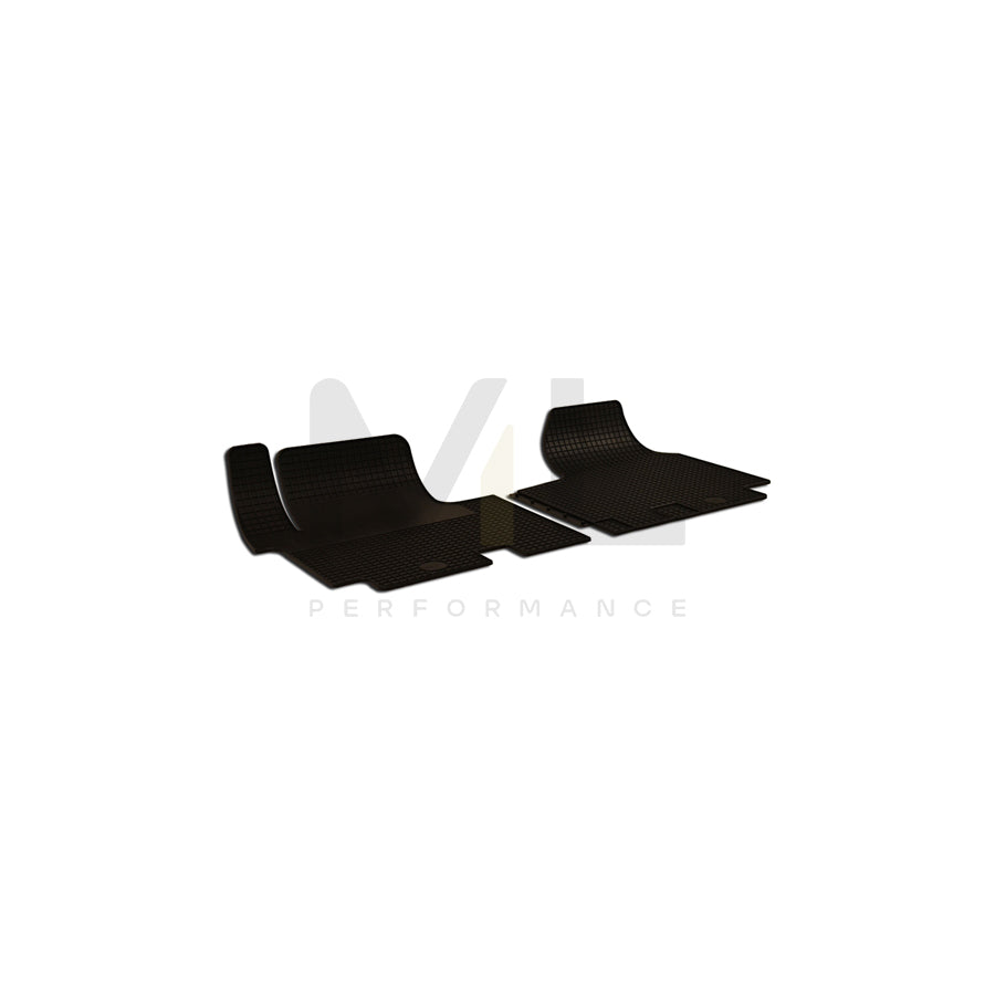 WALSER Tailored 50681 Floor mat set Elastomer, Front, Quantity: 2, Black | ML Performance Car Parts