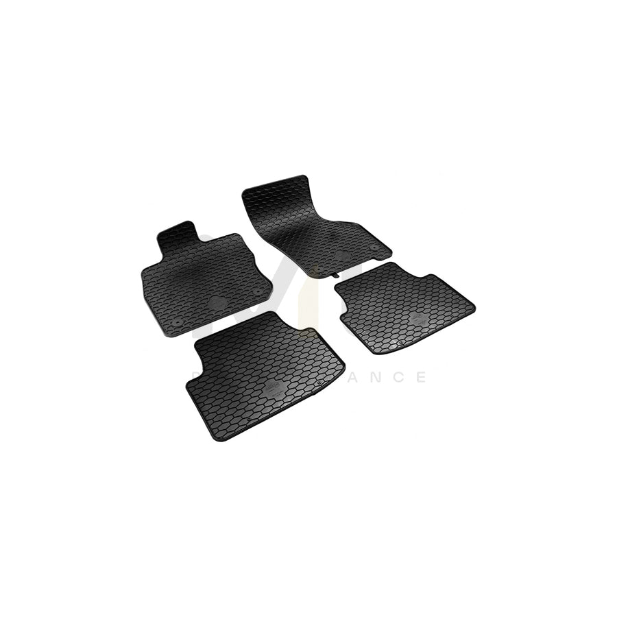 WALSER RubberLine 50884 Floor mat set Elastomer, Front and Rear, Quantity: 4, Black | ML Performance Car Parts