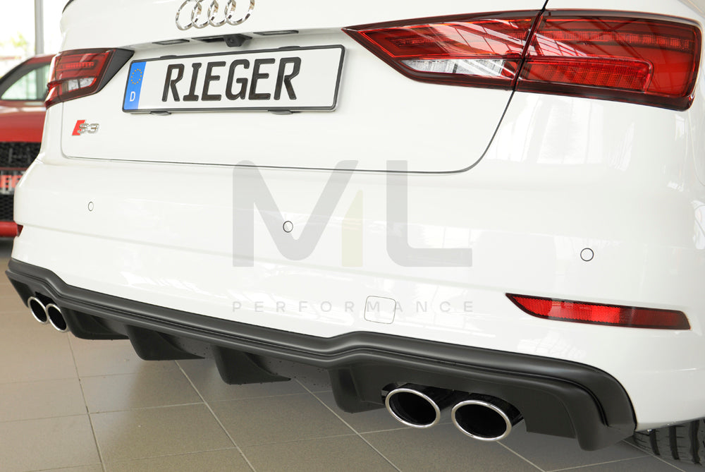 Rieger 00056825 Audi 8V S3 Rear Diffuser 8 | ML Performance EU Car Parts