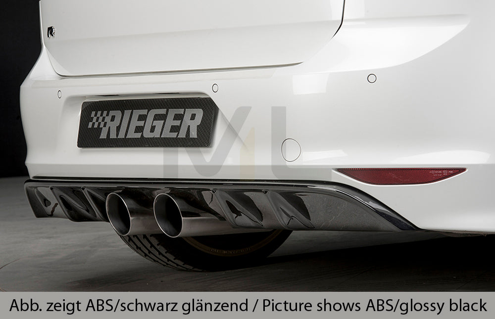 Rieger 00059568 VW Mk7 Golf R Rear Diffuser 7 | ML Performance EU Car Parts