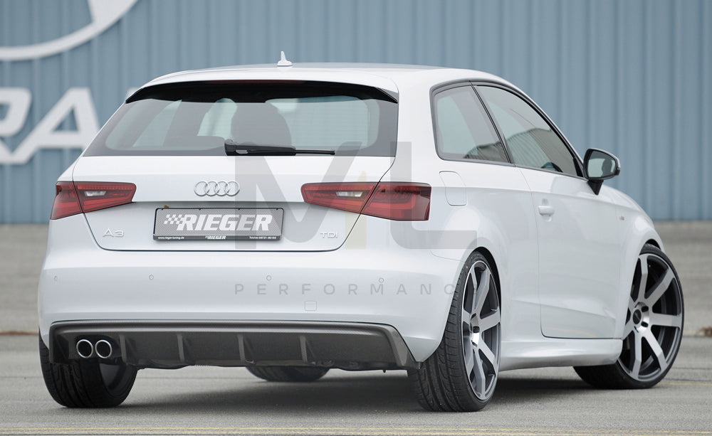 Rieger 00099142 Audi 8V A3 Rear Diffuser 3 | ML Performance EU Car Parts