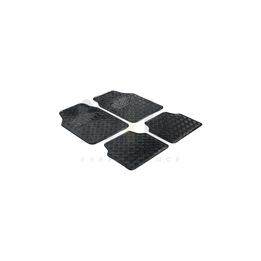 WALSER Universal fit, Metallic 28023 Floor mat set Elastomer, Front and Rear, Quantity: 4, Chrome | ML Performance Car Parts