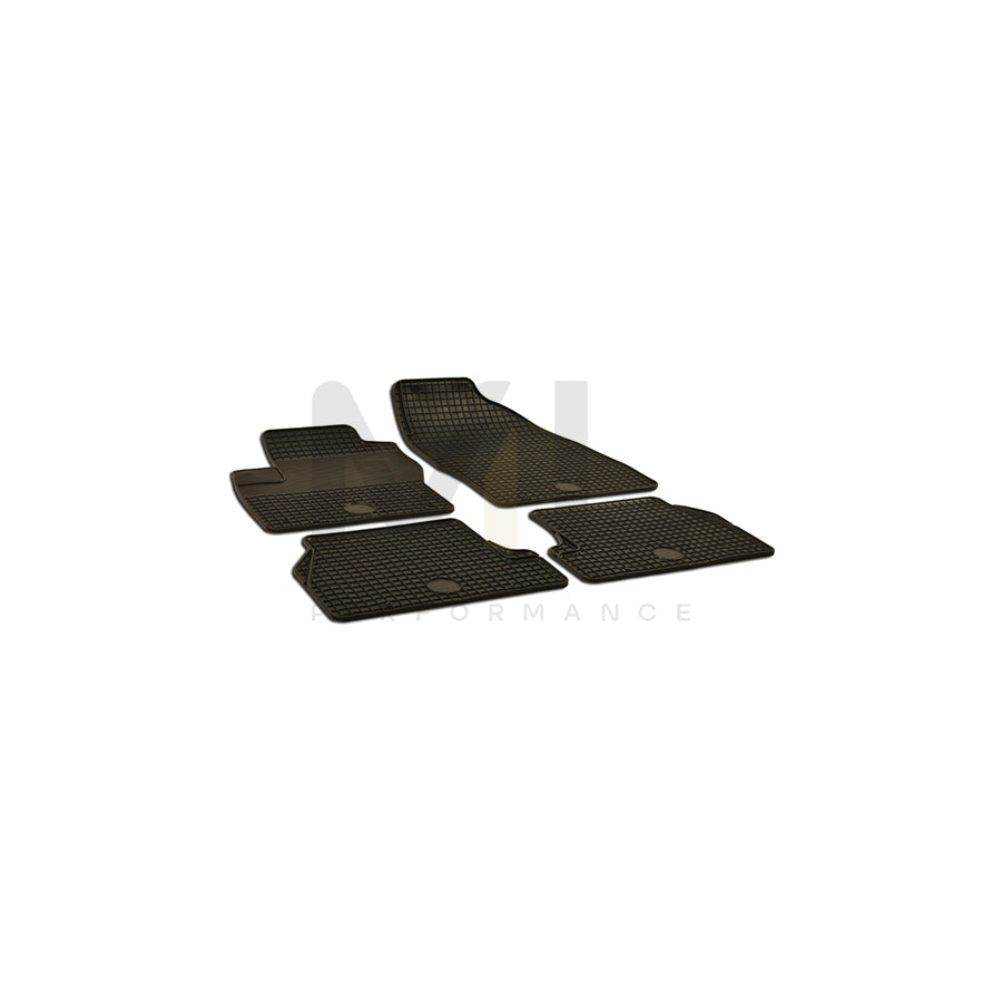 WALSER 50581 Floor mat set for FORD FOCUS Elastomer, Front and Rear, Quantity: 4, Black | ML Performance Car Parts