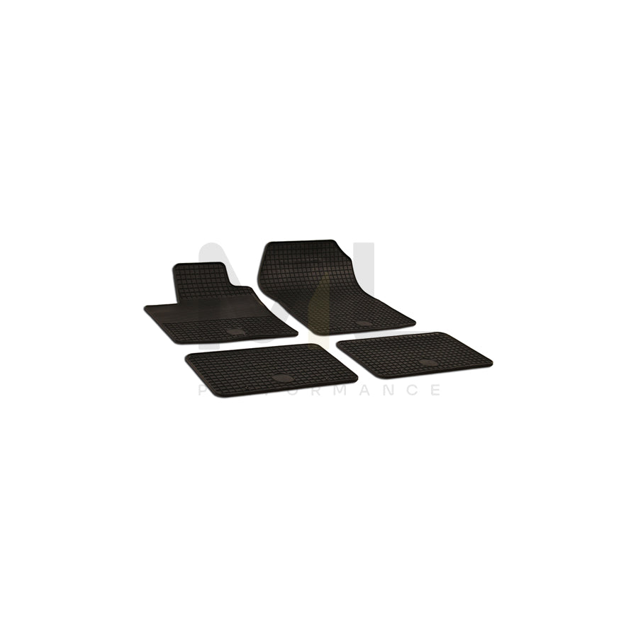 WALSER 50407 Floor mat set for RENAULT Twingo II Hatchback Elastomer, Front and Rear, Quantity: 4, Black | ML Performance Car Parts