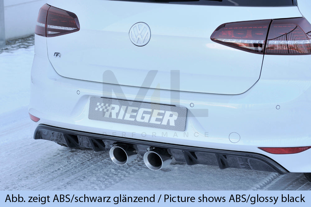 Rieger 00059568 VW Mk7 Golf R Rear Diffuser 3 | ML Performance EU Car Parts