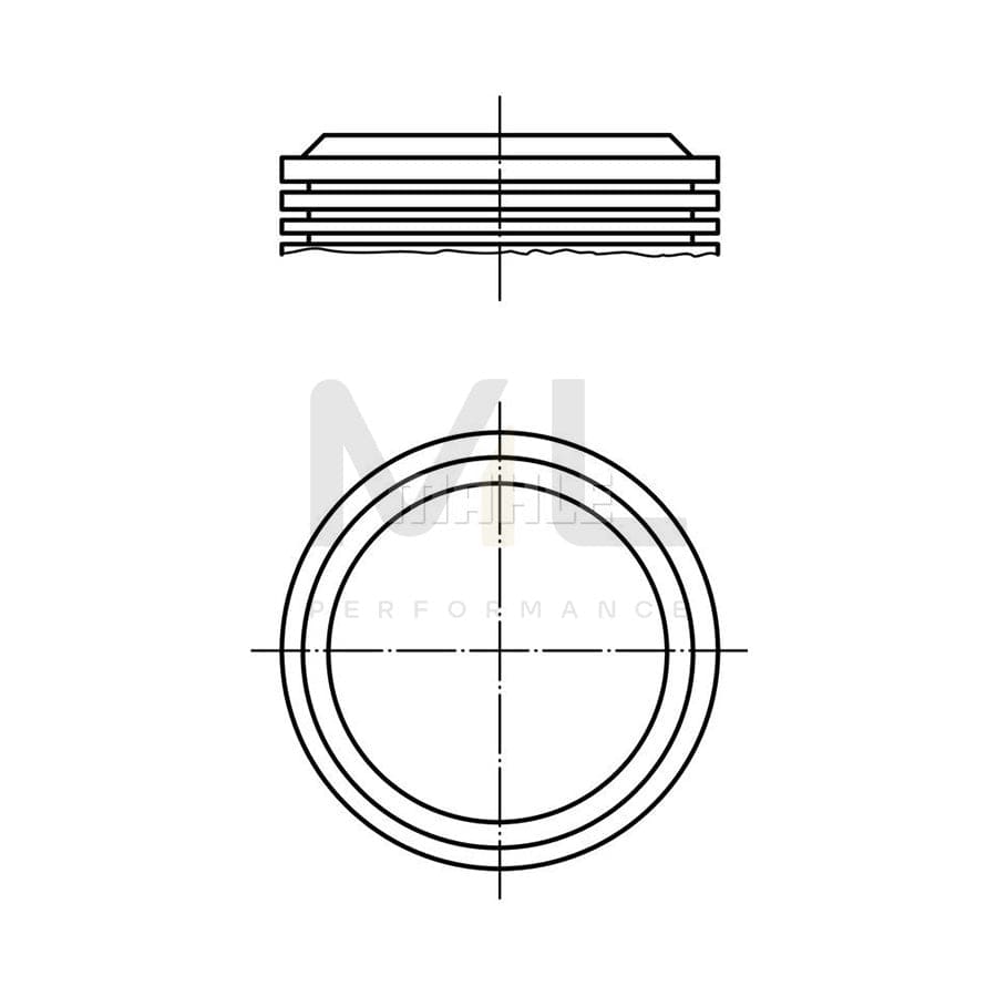 MAHLE ORIGINAL 039 16 00 Piston for PEUGEOT 204 75,0 mm, without cooling duct | ML Performance Car Parts