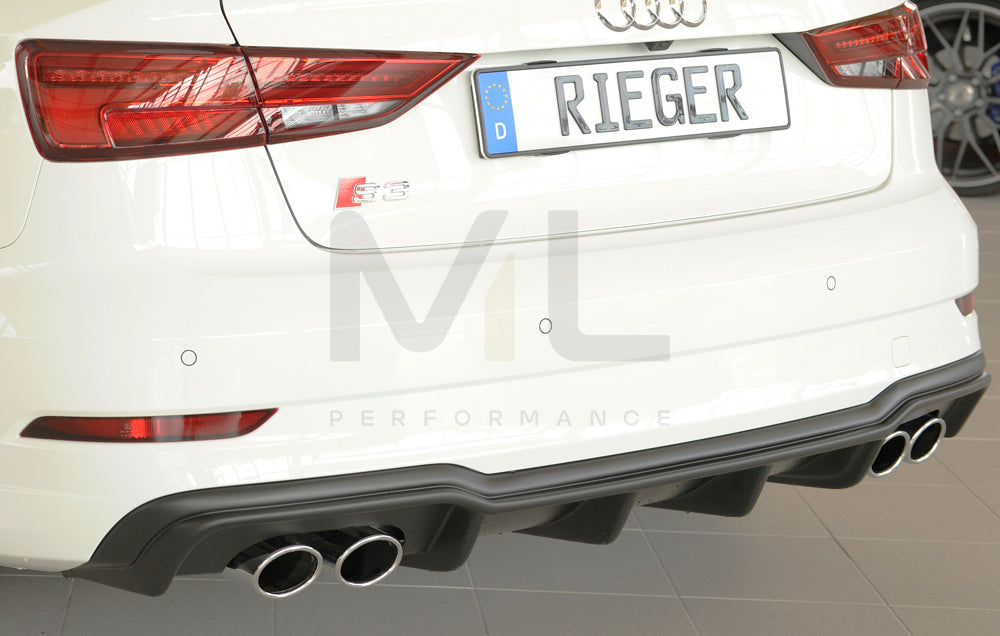 Rieger 00056825 Audi 8V S3 Rear Diffuser 2 | ML Performance EU Car Parts