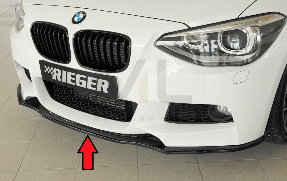 Rieger 00088081 BMW 1 Series F20 F21 Front Splitter 7 | ML Performance EU Car Parts