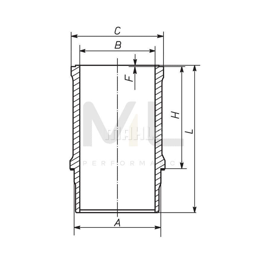 MAHLE ORIGINAL 039 WN 27 00 Cylinder Sleeve 70,0mm | ML Performance Car Parts