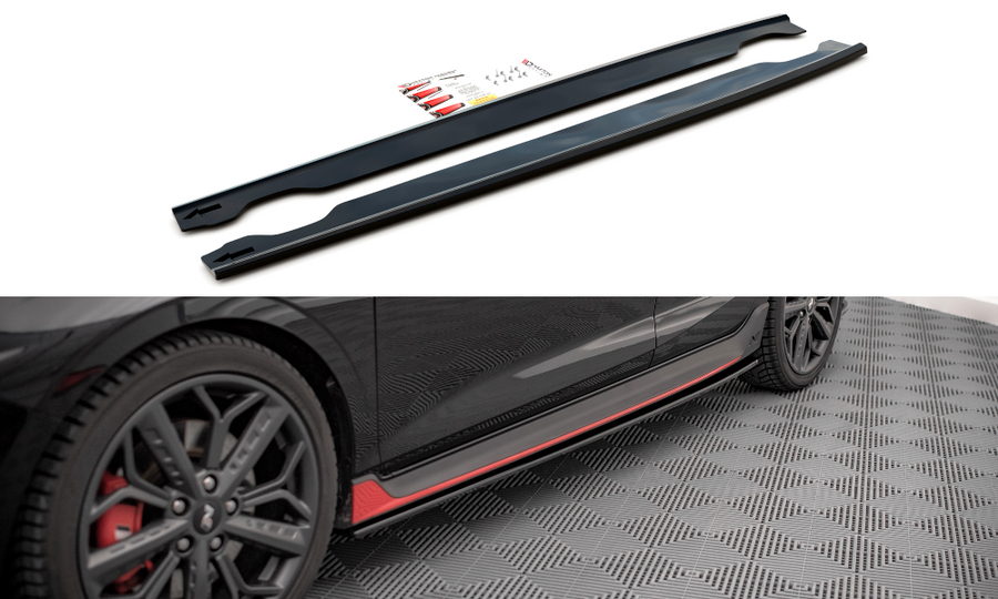 Maxton Design HY-I20-3-N-SD1T Side Skirts Diffusers Hyundai I20N MK3 | ML Performance UK Car Parts