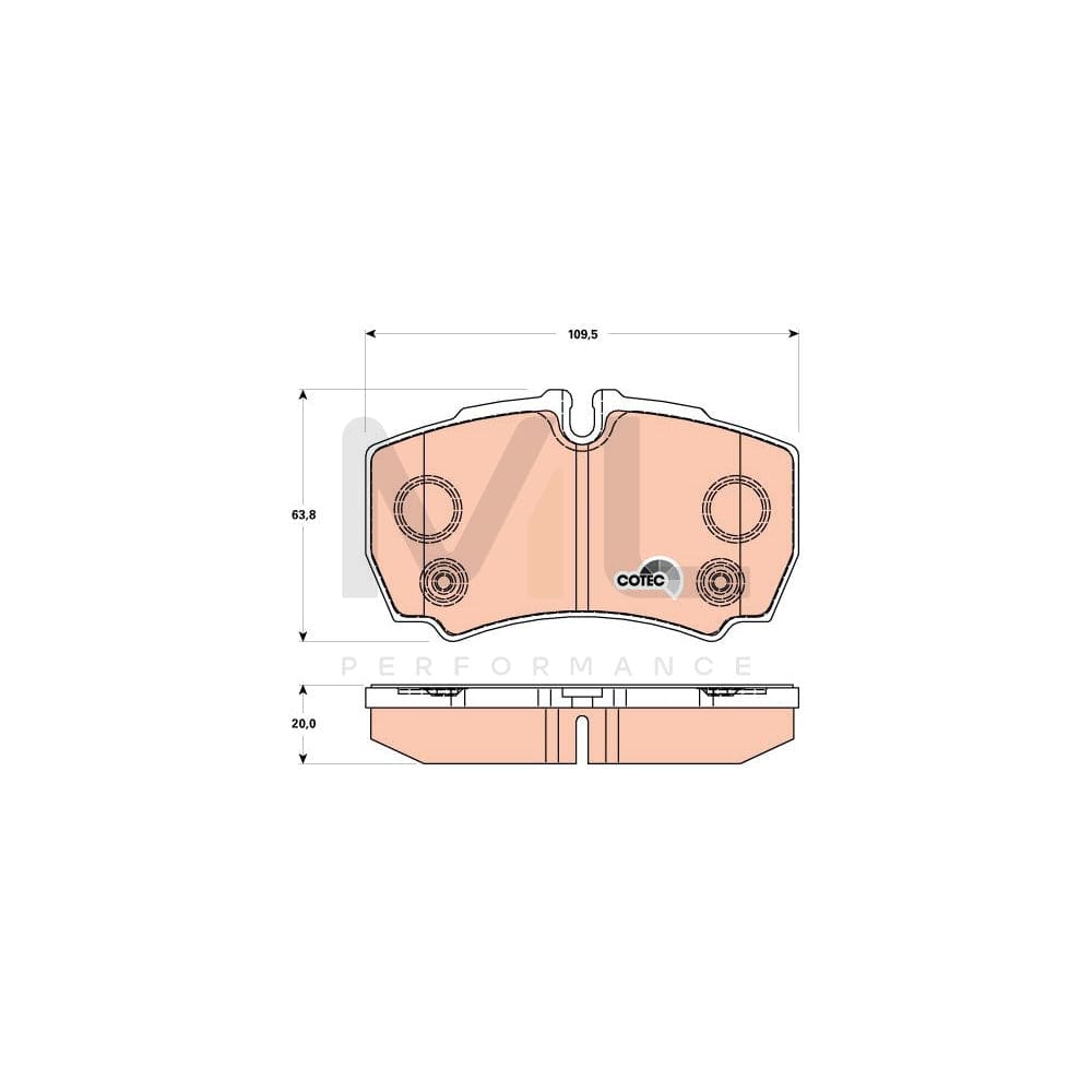 TRW Cotec Gdb1901 Brake Pad Set For Ford Transit Prepared For Wear Indicator, With Brake Caliper Screws, With Accessories | ML Performance Car Parts