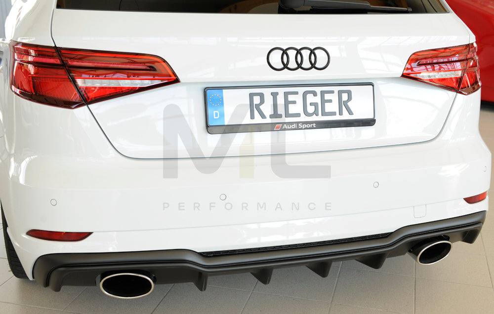 Rieger 00056823 Audi 8V Rear Diffuser (A3 & S3) 7 | ML Performance EU Car Parts