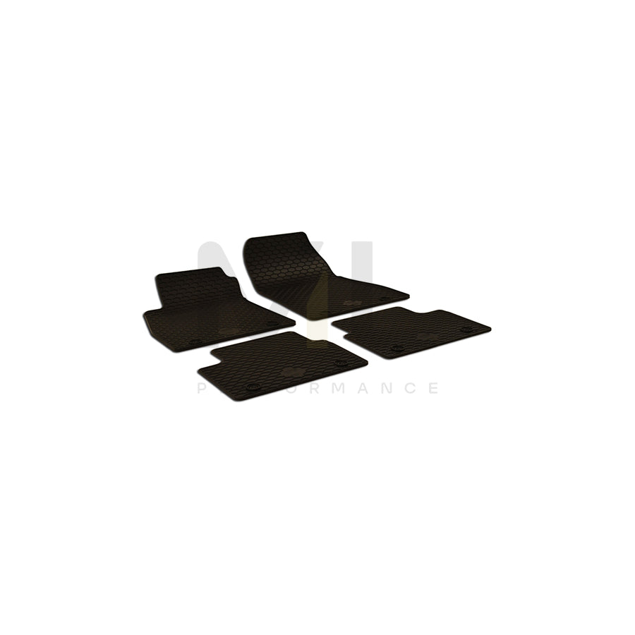 WALSER 50786 Floor mat set for OPEL INSIGNIA Elastomer, Front and Rear, Quantity: 4, Black | ML Performance Car Parts