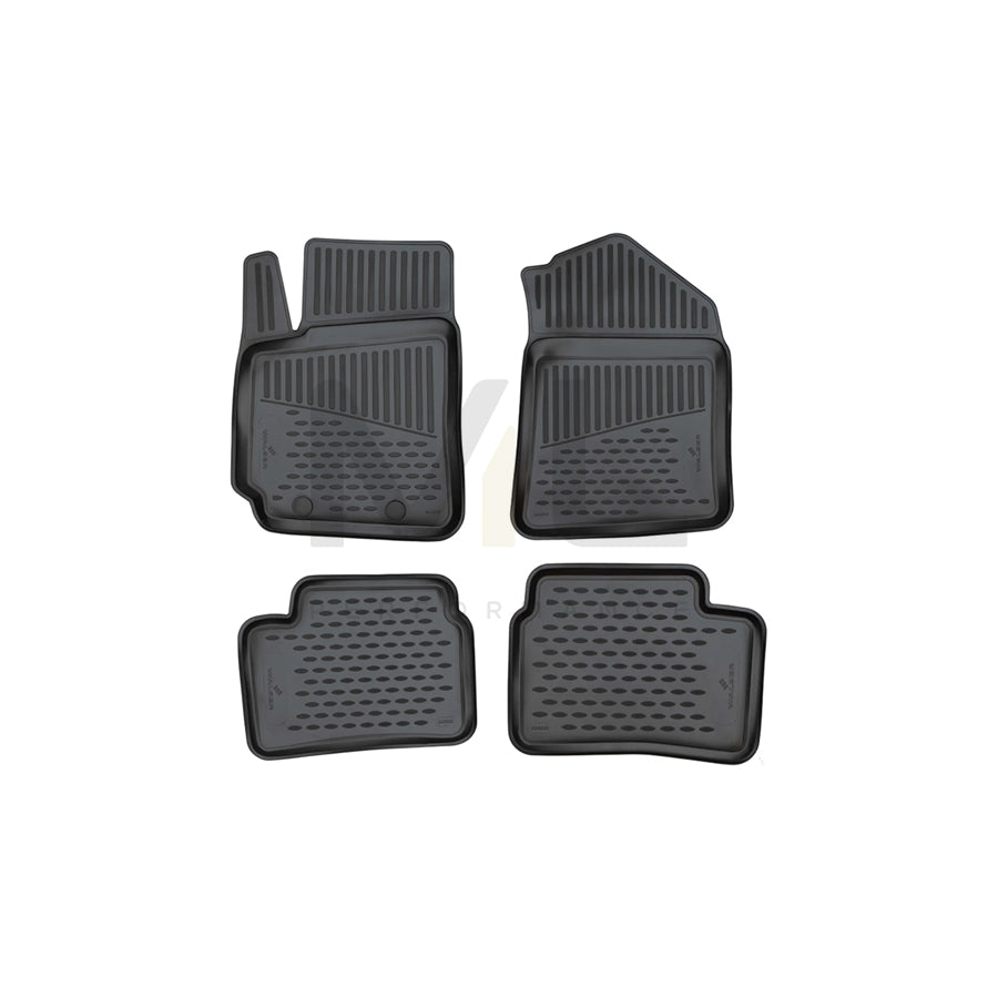 WALSER Tailored, XTR 75172 Floor mat set Elastomer, Front and Rear, Black | ML Performance Car Parts