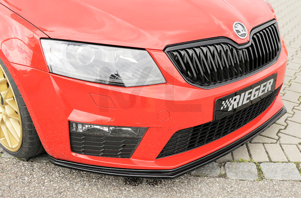 Rieger 00088106 Skoda 5E Octavia RS Front Splitter 3 | ML Performance EU Car Parts