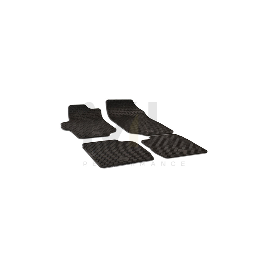 WALSER 50755 Floor mat set Elastomer, Front and Rear, Quantity: 4, Black | ML Performance Car Parts