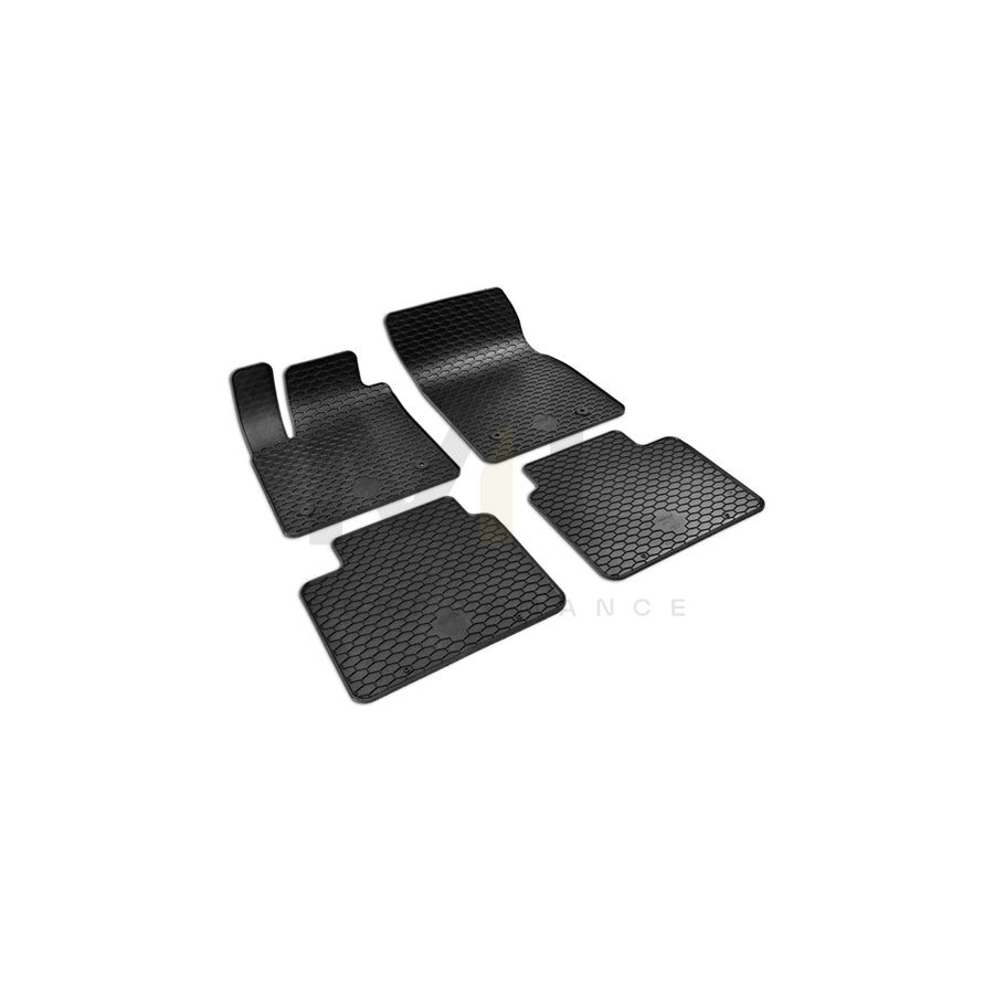 WALSER RubberLine 50850 Floor mat set Elastomer, Front and Rear, Quantity: 4, Black | ML Performance Car Parts