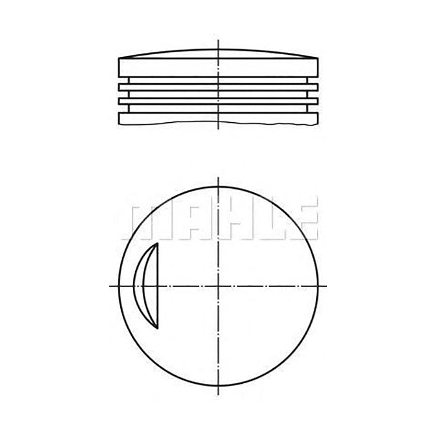 MAHLE ORIGINAL 007 52 03 Piston 77,8 mm, with piston rings | ML Performance Car Parts