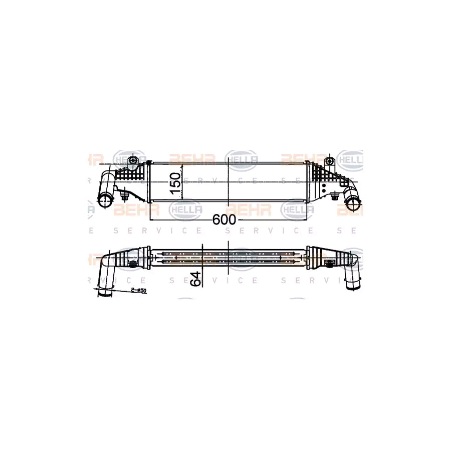 Hella 8ML 376 988-284 Intercooler For Mazda 3