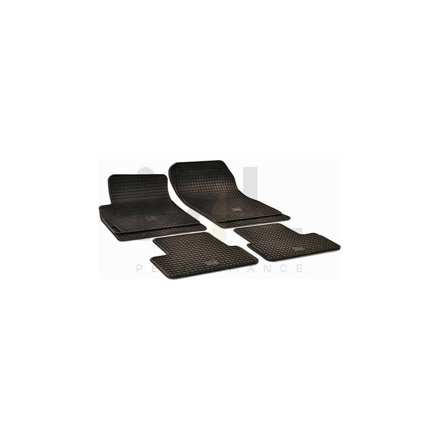 WALSER Tailored 50476 Floor mat set Elastomer, Front and Rear, Quantity: 4, Black | ML Performance Car Parts