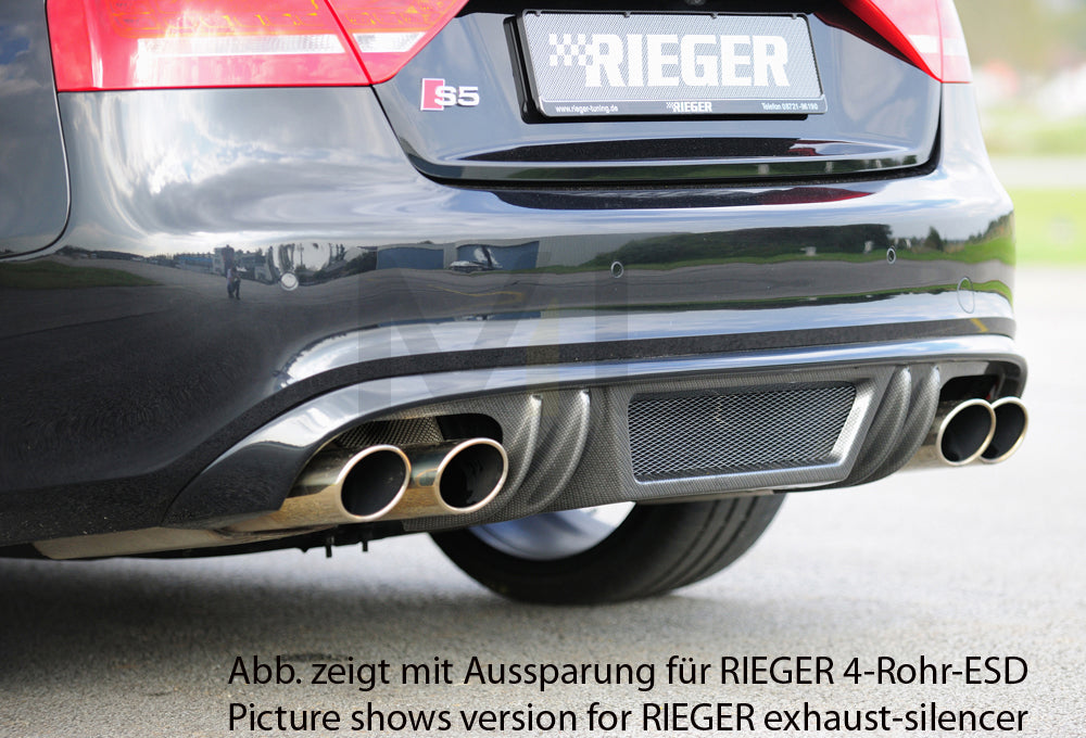 Rieger 00099892 Audi B8 B81 A5 Rear Diffuser 3 | ML Performance EU Car Parts