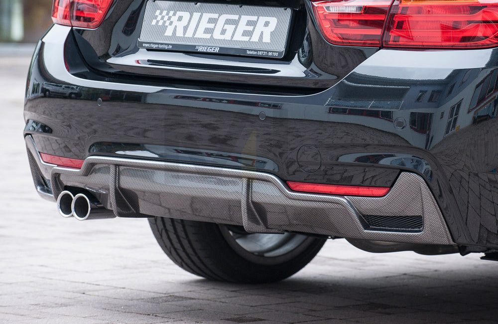 Rieger 00099265 BMW 4 Series F32 F33 F36 Rear Diffuser 2 | ML Performance EU Car Parts