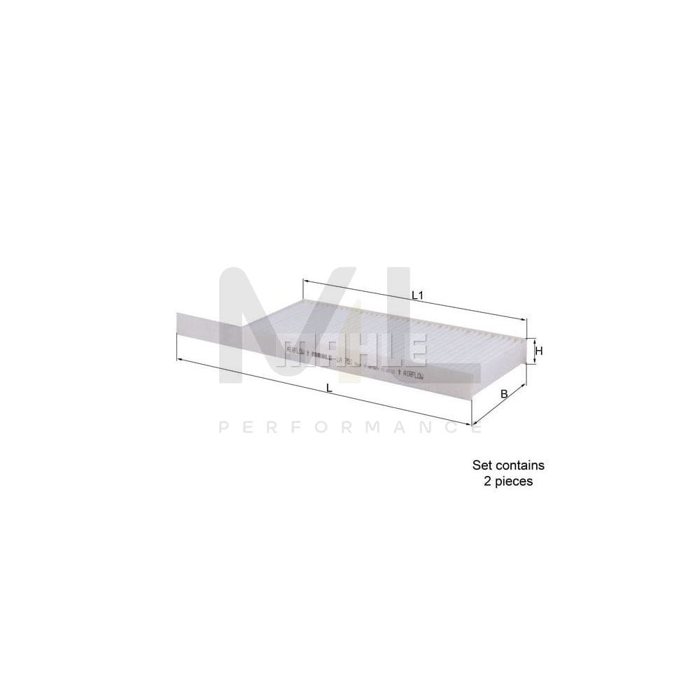 MAHLE ORIGINAL LA 751/S Pollen filter for RENAULT Latitude Particulate Filter | ML Performance Car Parts