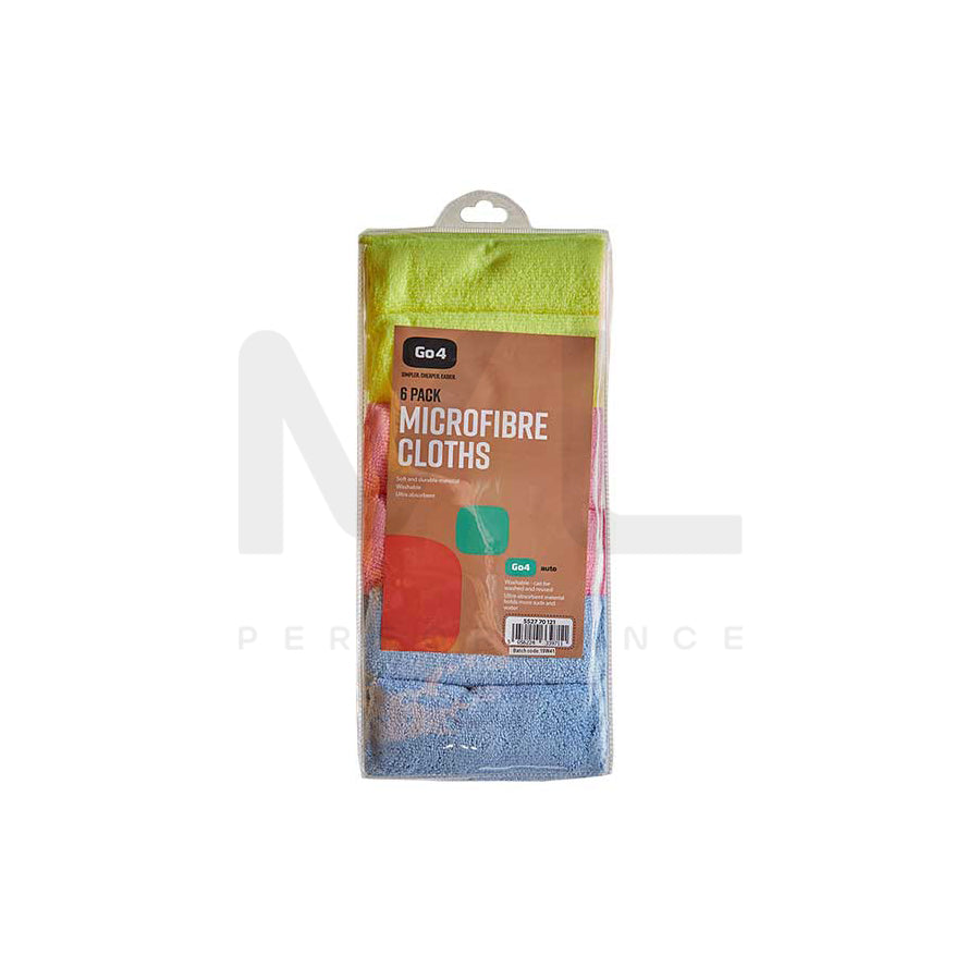 Go4 Auto Microfibre Cloths - 6 Pack