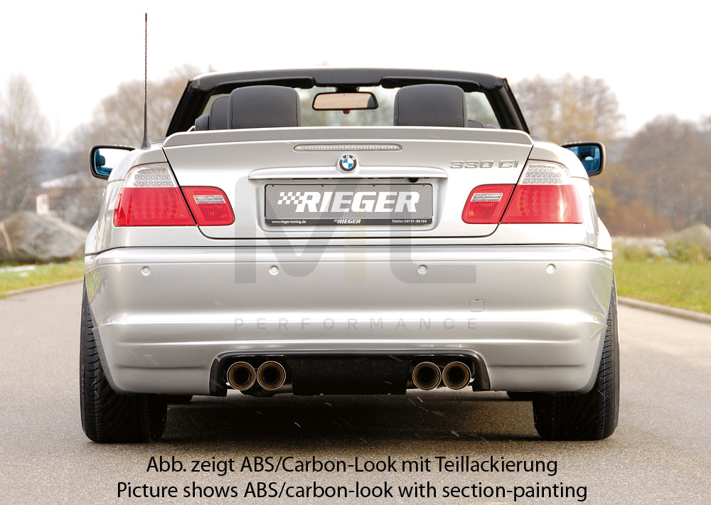 Rieger 00099574 BMW 3 Series E46 Rear Diffuser 4 | ML Performance EU Car Parts