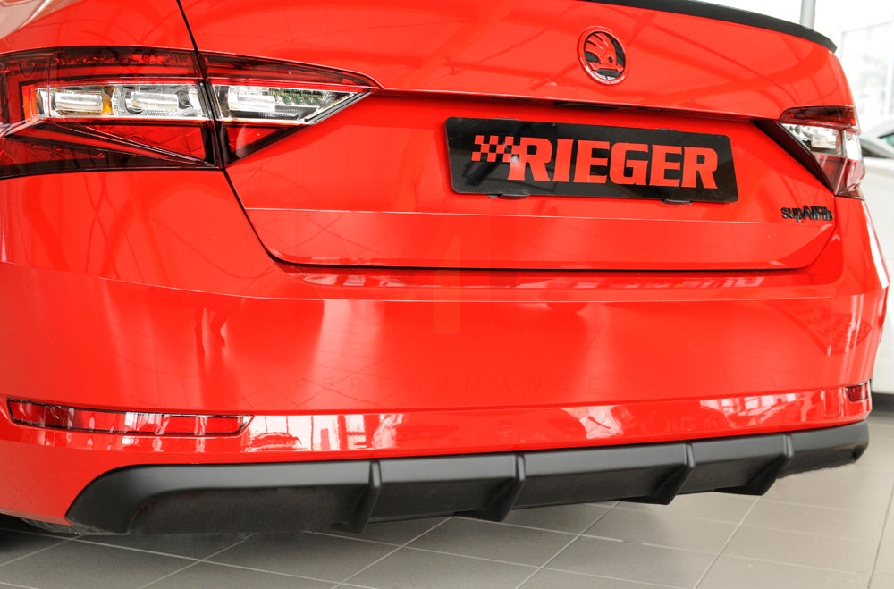 Rieger 00079045 Skoda 3T 3V Superb III Rear Diffuser 2 | ML Performance EU Car Parts