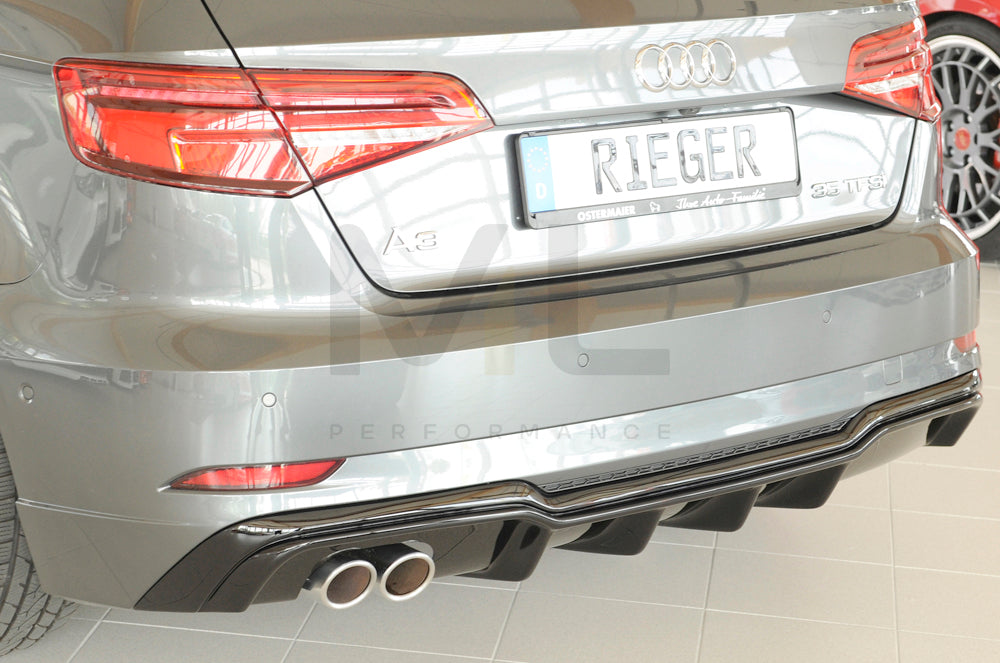 Rieger 00088180 Audi 8V A3 Rear Diffuser 2 | ML Performance EU Car Parts