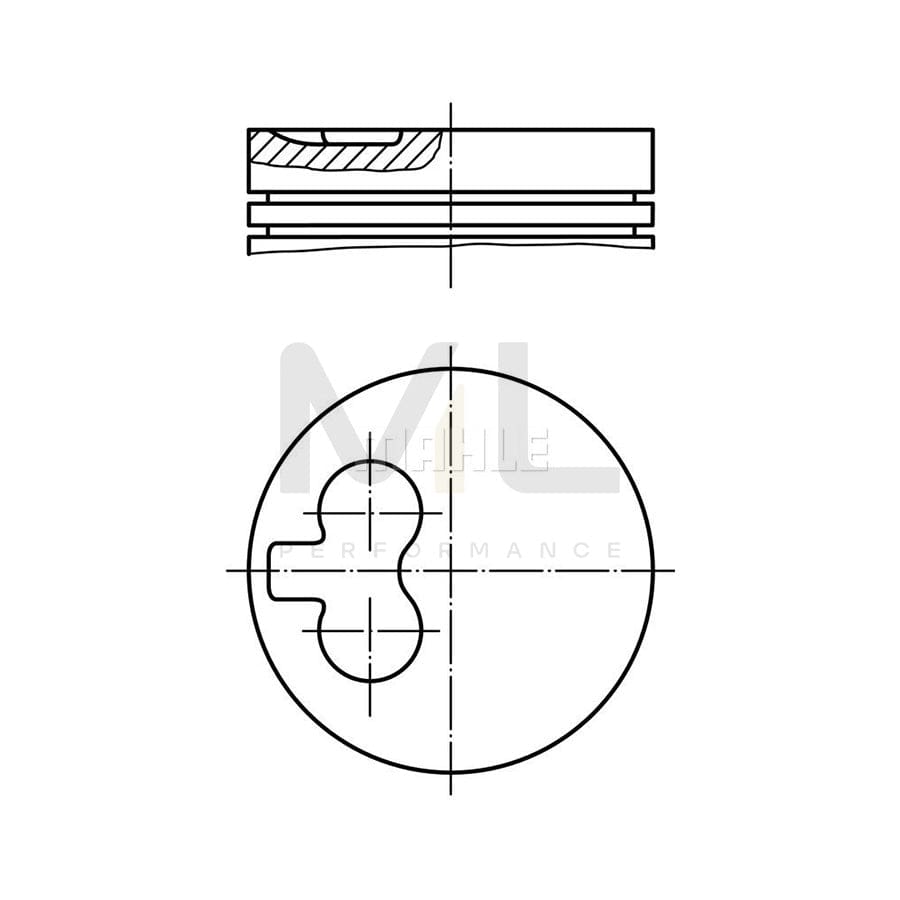 MAHLE ORIGINAL 039 54 00 Piston 88,0 mm, without cooling duct | ML Performance Car Parts