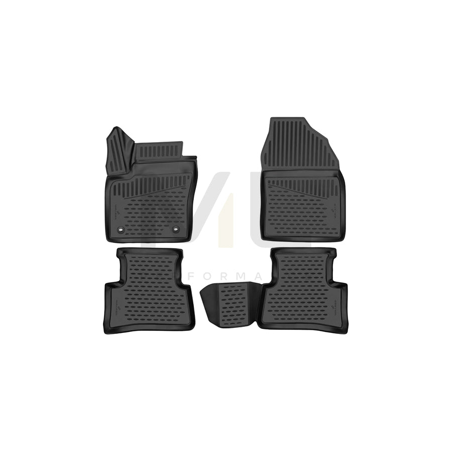 WALSER Tailored, XTR 75234 Floor mat set Elastomer, Front and Rear, Black | ML Performance Car Parts