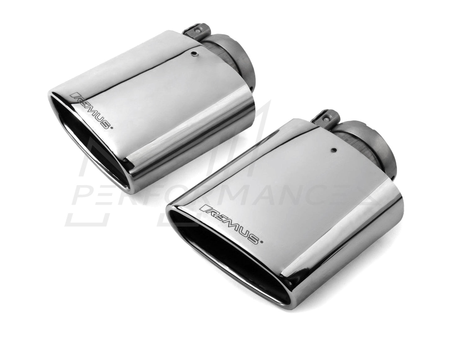 Remus Seat 5F Leon Cupra 142x72 mm Angled Chrome Oval Tailpipe - ML Performance UK